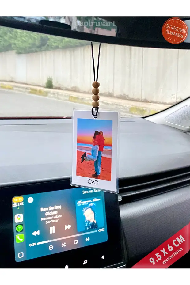 Araba Dikiz ayna süsü Fotoğraflı sonsuzluk Kokusuz kişiye özel fotoğraf baskı Hediye Fikri